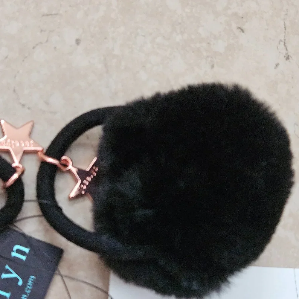 RARE SET 3 JOCELYN FAUX FUR PONYTAIL HOLDER HAIR TIE WRAP BAND ACCESSORY